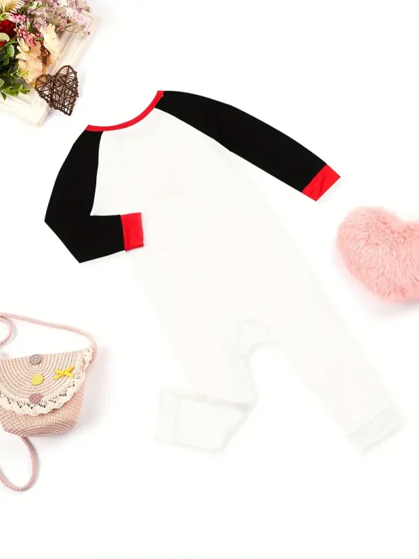 LULUKAKA Newborn Girls' Bamboo Fiber Long Sleeve Onesie, Valentine's Day Series with Love You Letter And Heart Embroidery Design., LULUKAKA, Perfect for Outdoor - Image 3